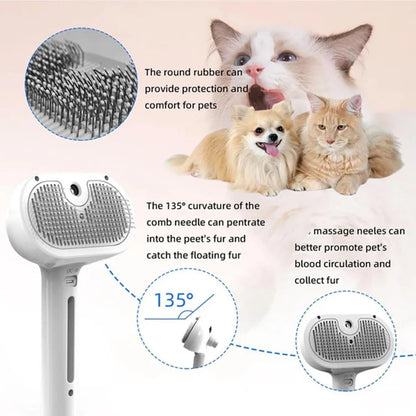Steam Spray Dog Grooming Brush