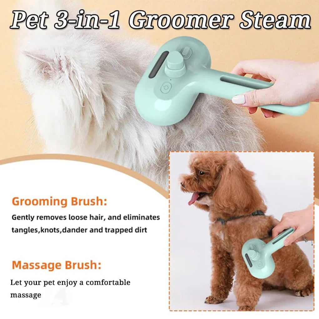 Steam Spray Dog Grooming Brush
